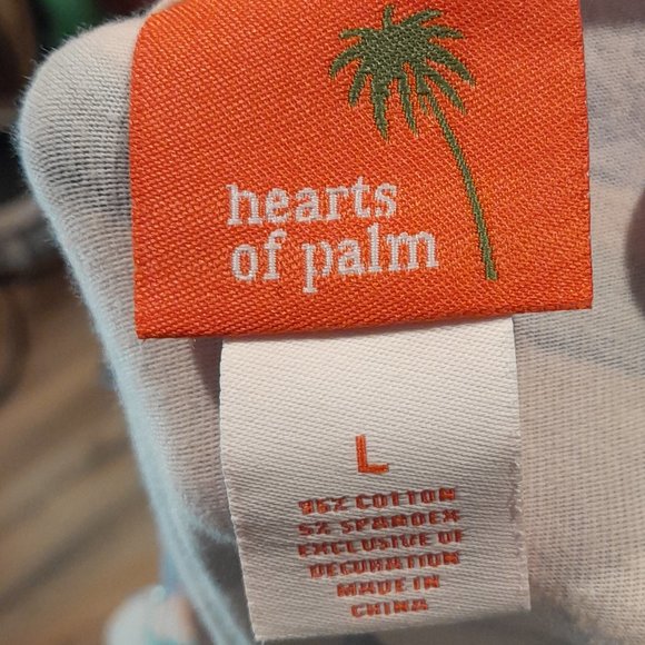 Heart of Palm Womens Large V-Neck Striped Shirt – Casual, Preppy, Chic - Picture 4 of 6